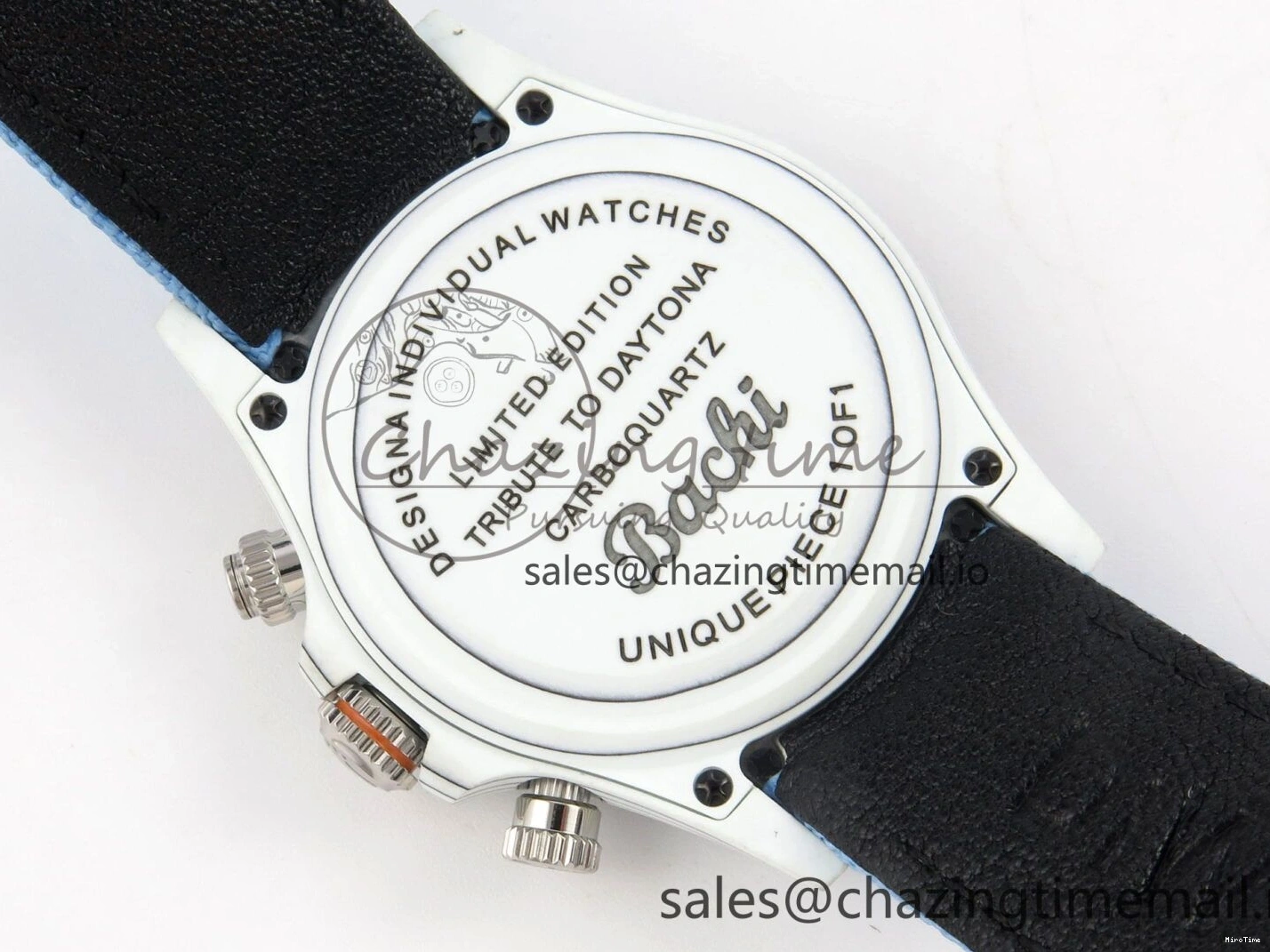 MiroTime 0403 Attractive Daytona DIW Carbon Case and Bezel DIWF Edition Black Dial on Blue Nylon Strap A 71